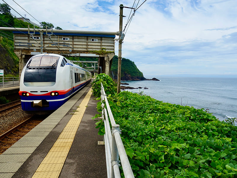 青海川駅　特急「しらゆき」