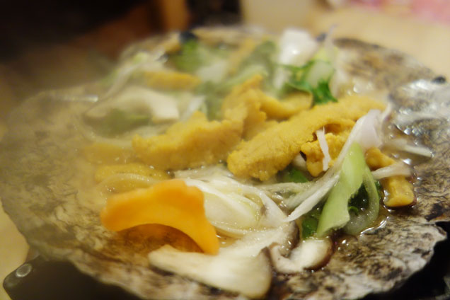 うにの貝焼