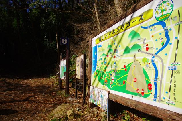 城山登山口の看板
