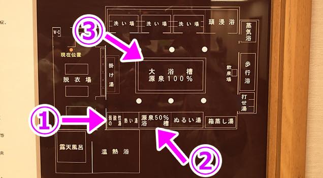 浴室の案内図