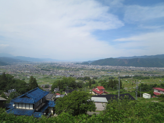 姨捨駅 展望台からの風景