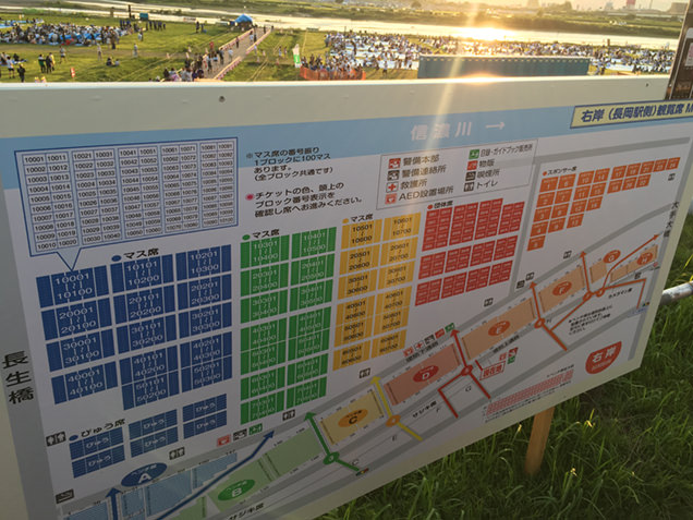 長岡花火大会　会場レイアウト