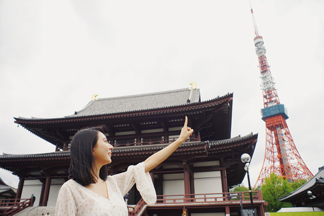 増上寺と東京タワー