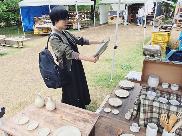 益子陶器市　こいずみみゆきさんの作品と高山都