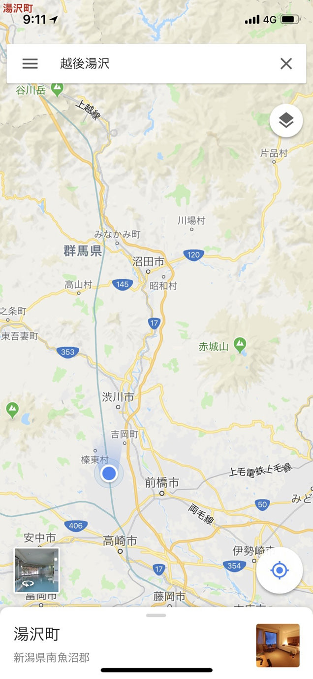 上越新幹線Maxたにがわ　Googleマップ