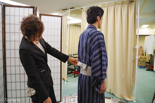 男性の着付けは、女性に比べて、さらにあっという間！