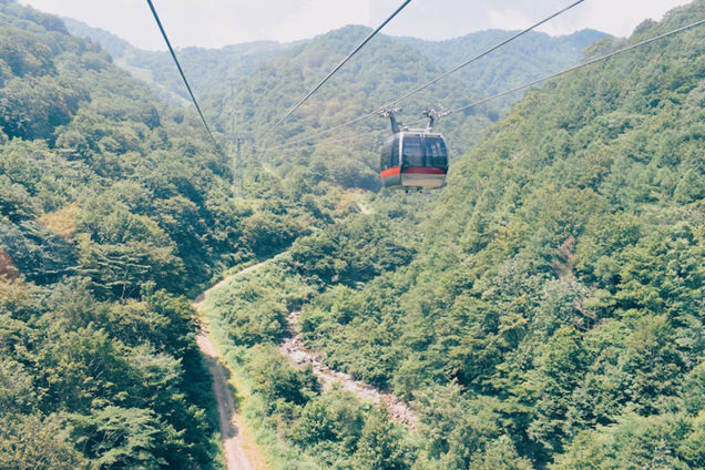 谷川岳ロープウェイのゴンドラ