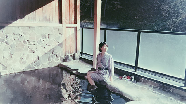 山水の湯の露天風呂