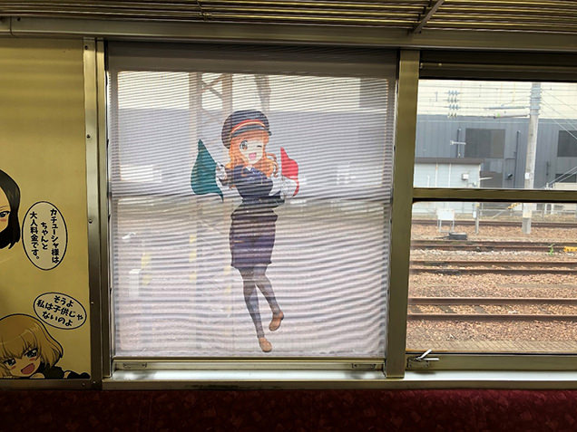 鹿島臨海鉄道大洗鹿島線　車内　ガールズ＆パンツァー