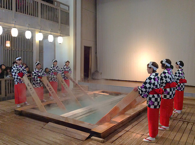 湯もみ実演