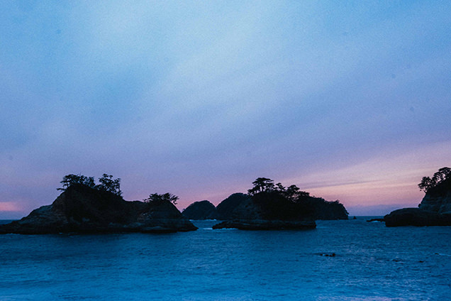 堂ヶ島からの夕日