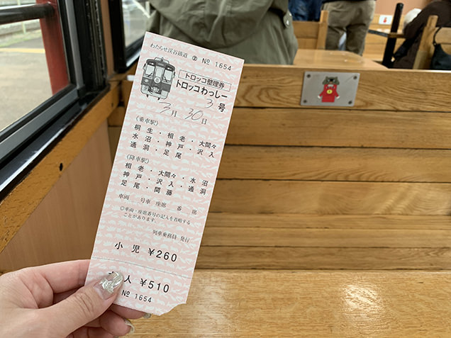 トロッコ列車の切符
