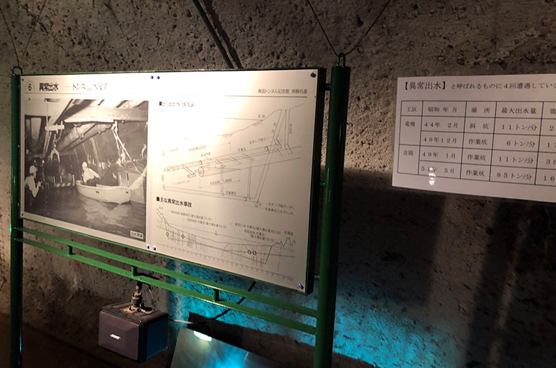 出水事故の展示