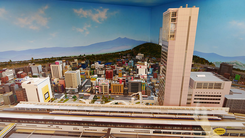 列車のジオラマ
