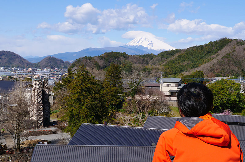 反射炉　富士山　筆者