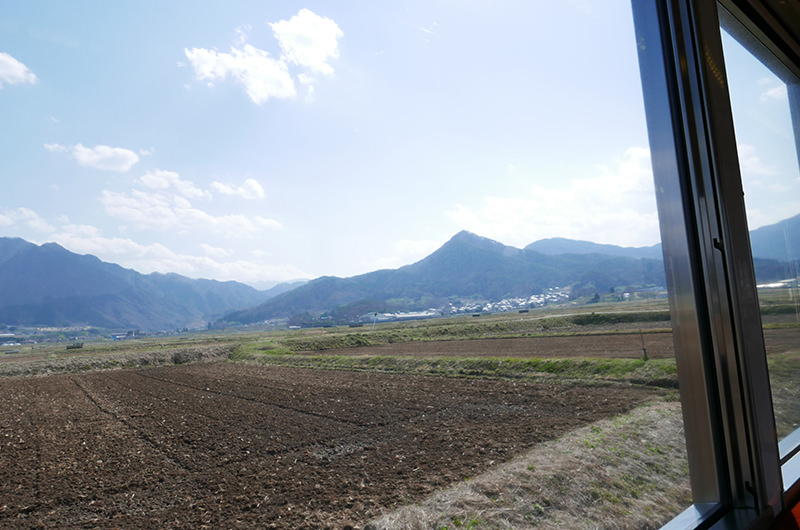 別所線　城下駅と別所温泉駅間の車窓