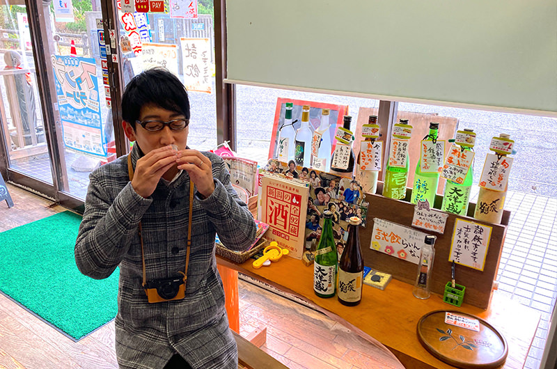 筆者 試飲