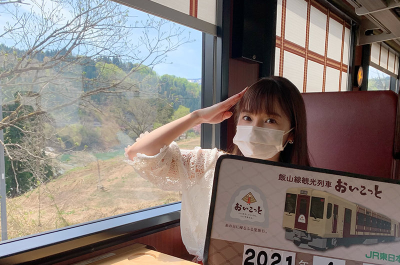 筆者 おいこっと車内