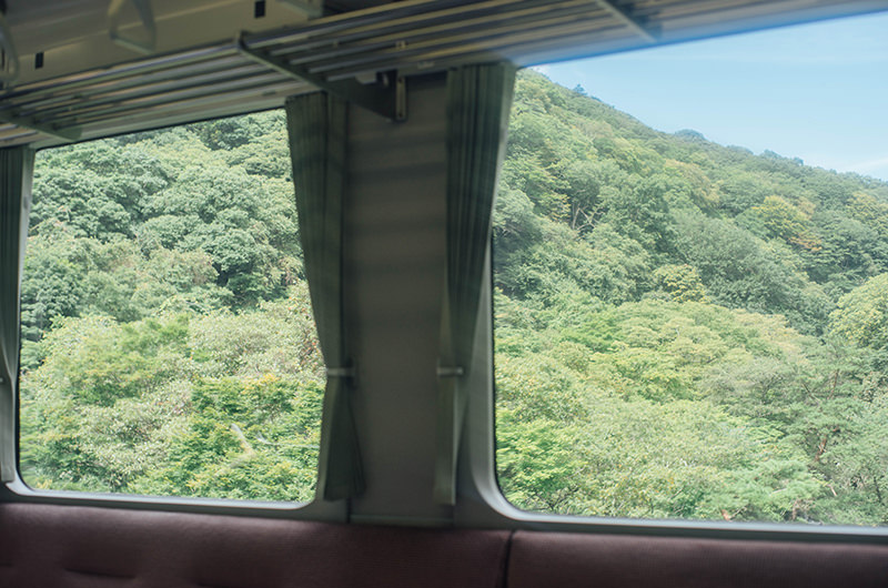 小海線　車窓　清里駅手前