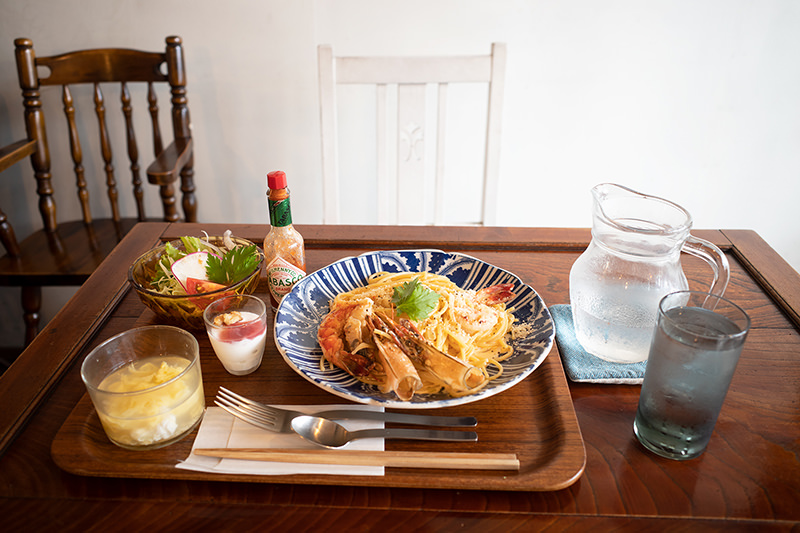 ぷりぷりえびのクリームパスタ