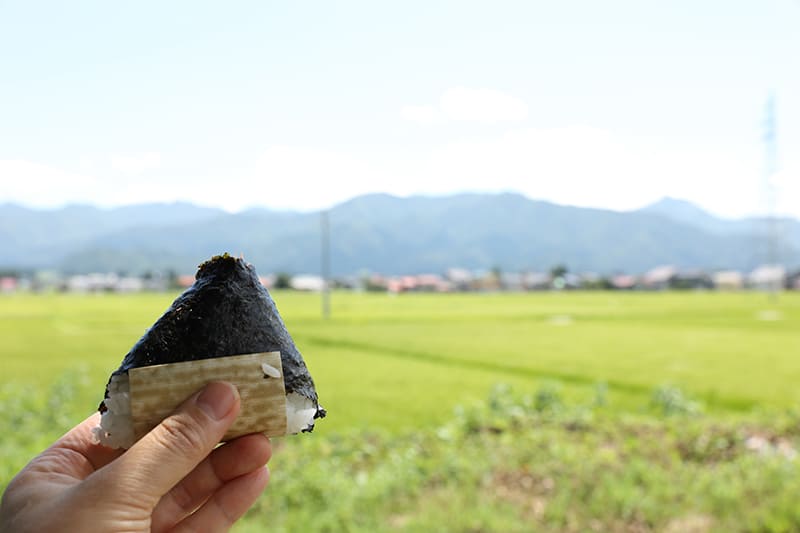 田園風景　おにぎり