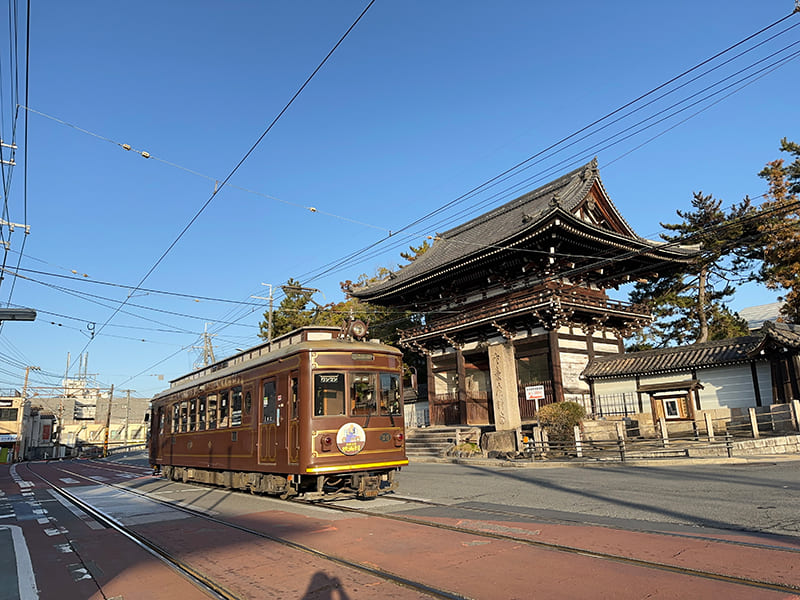 嵐電　太秦広隆寺駅付近