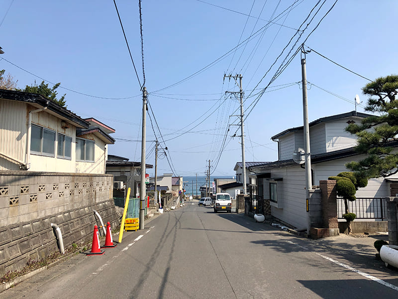 種差海岸への道