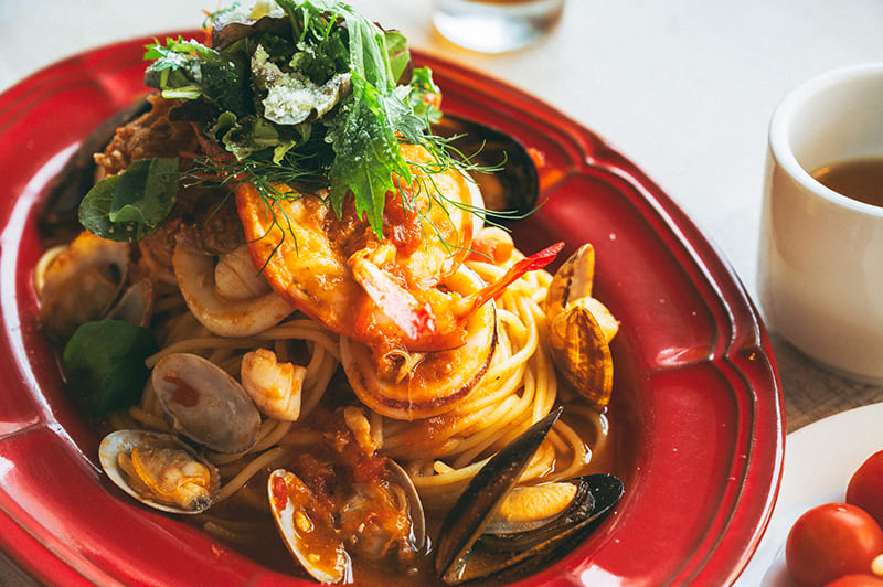 Jマリーナ漁師風のパスタ