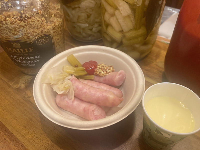 北軽井沢の野菜スープ・ソーセージ