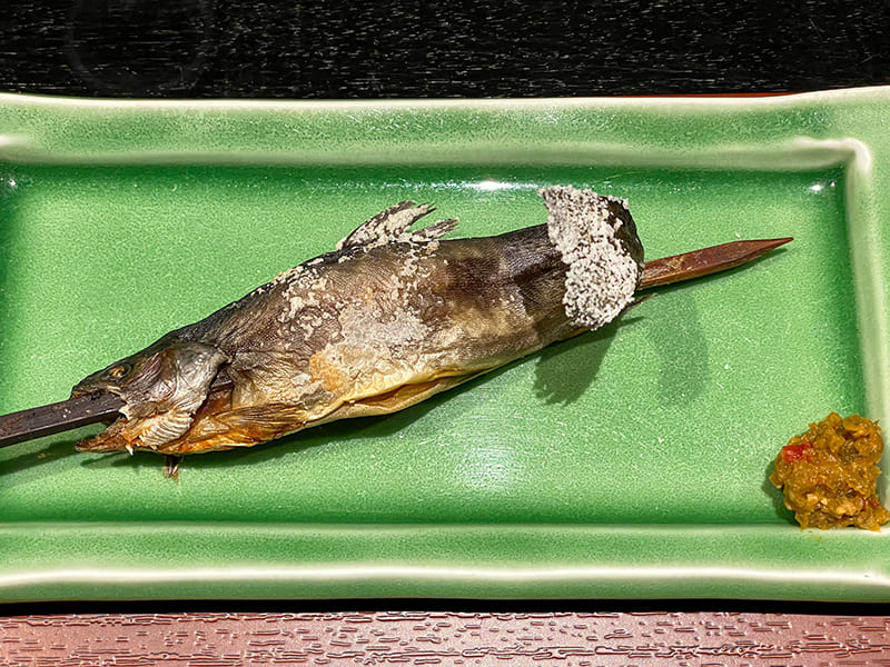 岩魚の炭火焼き