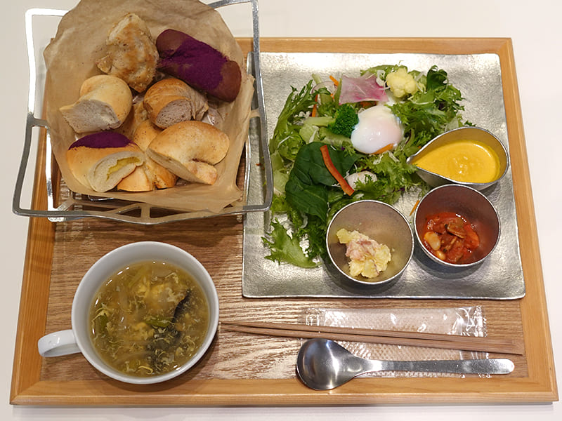 能作 カフェ「IMONO KITCHEN」「いろいろベーグルセット」
