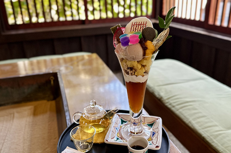 はづちを茶店の加賀パフェ