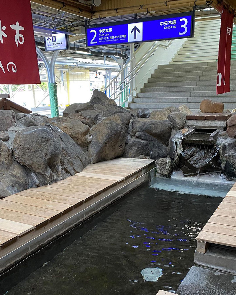 上諏訪駅足湯