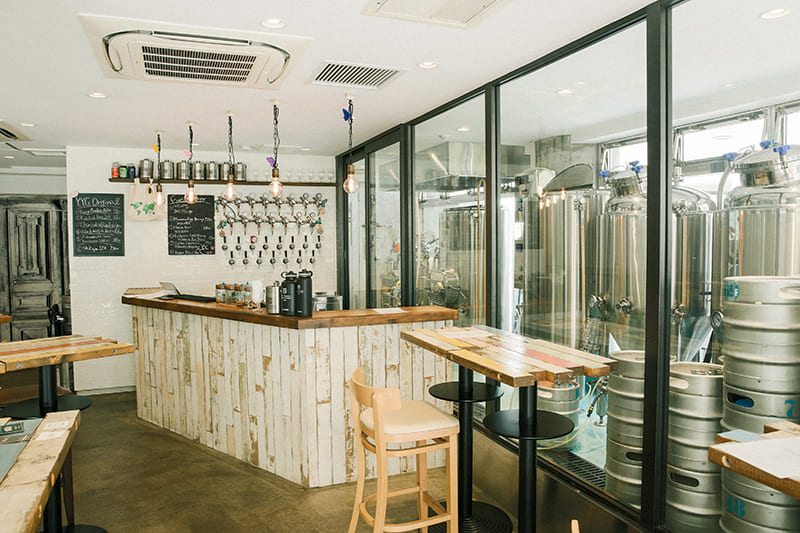 ワイワイジーブルワリー＆ビアキッチン店舗内装（写真提供：株式会社Y.Y.G. BREWING COMPANY）