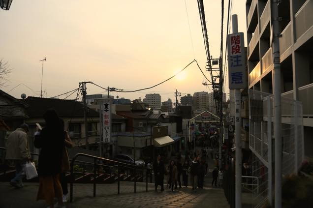 谷中銀座　夕焼け