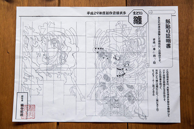 立佞武多 紙貼り証明書