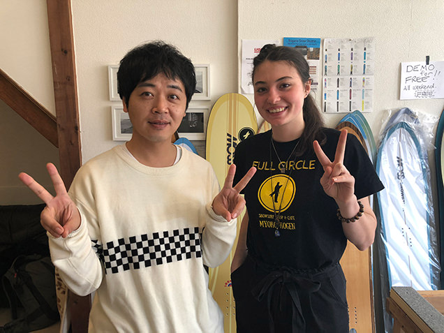 マネージャーのカレンさん。12月から翌年の3月までを赤倉温泉で過ごすのだそう