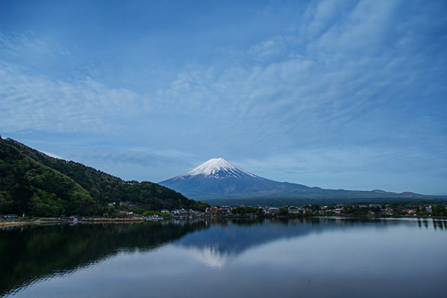 河口湖の逆さ富士