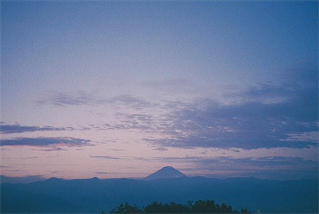 ほったらかし温泉から見える富士山