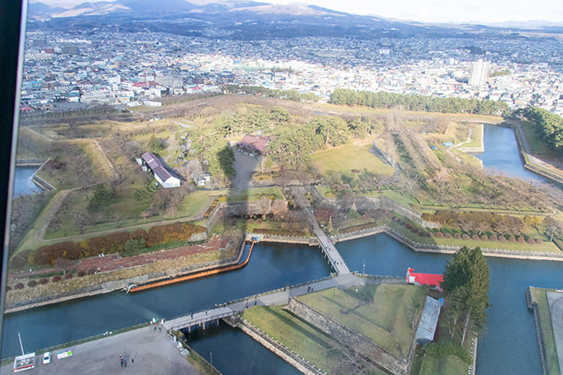 五稜郭タワーから眺めた五稜郭
