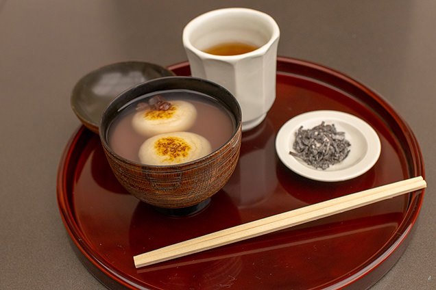 栗ぜんざいとほうじ茶
