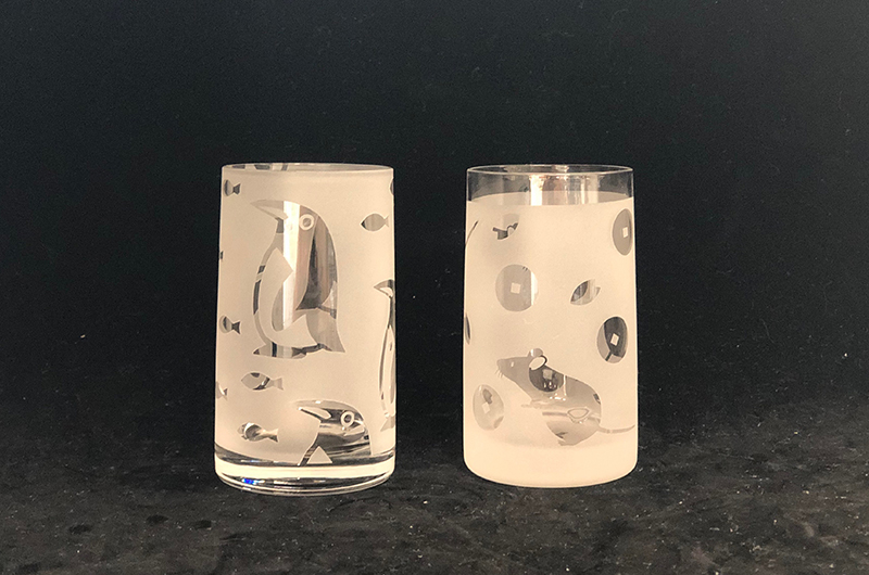 月夜野びーどろパークのサンドブラスト体験　グラス