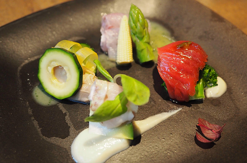 熟成魚と旬野菜の盛り合わせ