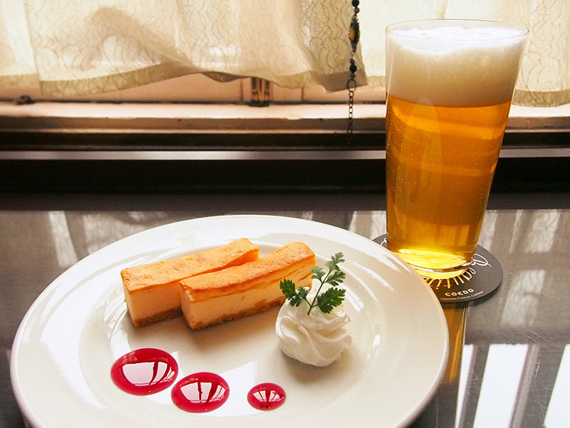COEDOビール「瑠璃」 ベイクドチーズケーキ