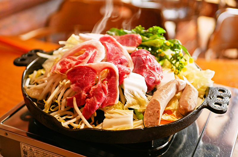ランチセットのジンギスカン