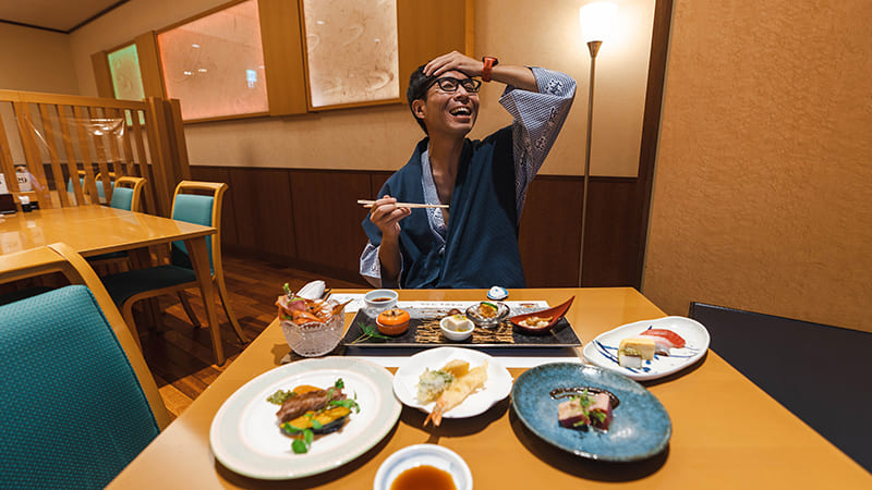 夕食　筆者