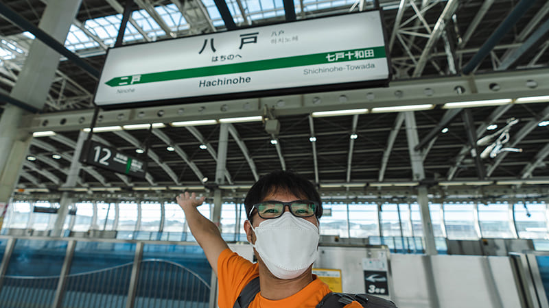 八戸駅　筆者