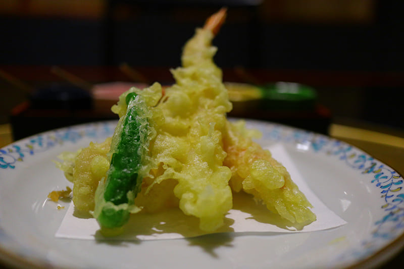 ズワイ蟹　海老　加賀野菜　天婦羅