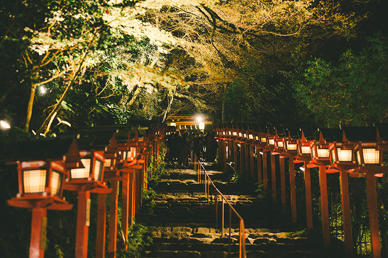 貴船神社　貴船もみじ灯篭
