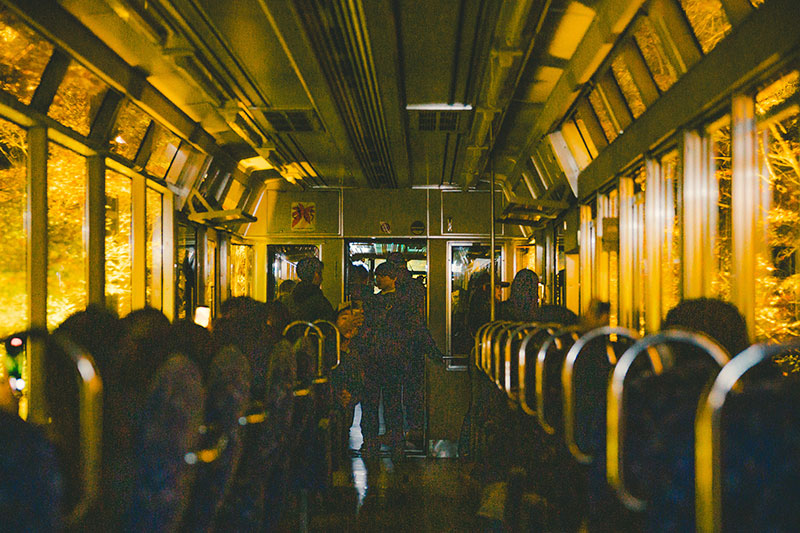 叡山電車　もみじのトンネル